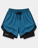 Kit Short Deportivo para Entrenamiento y Running con Compresión Interna