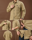 Camisa de Manga Larga Military con Bolsillos y Diseño Único Original (Gana un Reloj a Prueba de Agua de Regalo)
