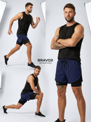 Kit Short Deportivo para Entrenamiento y Running con Compresión Interna